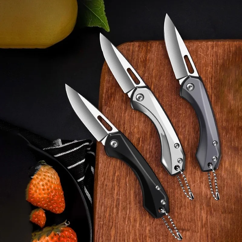 

3-Piece Sharp Knife High-Hardness Outdoor Mini Portable Knife Portable Small Mechanical Folding Knife