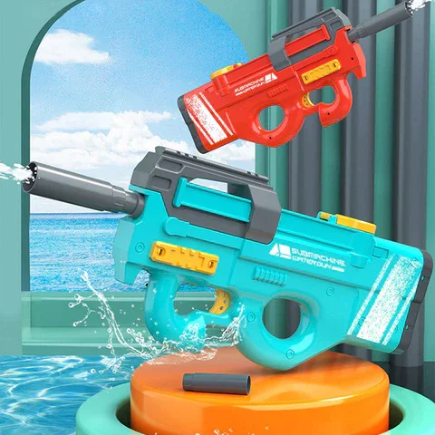 

P90 Electric Water Squirt Gun High-Tech Toys Outdoor Beach Pool Large Capacity Summer Gel Blasting Water Gun For Adults Kids