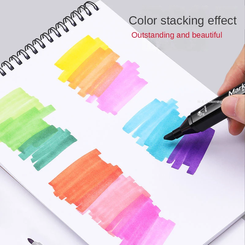 12-80 Colors Art Marker Alcohol Felt Pen Manga Sketching Markers Dual Brush Art School Supplies Drawing Set School Supplies