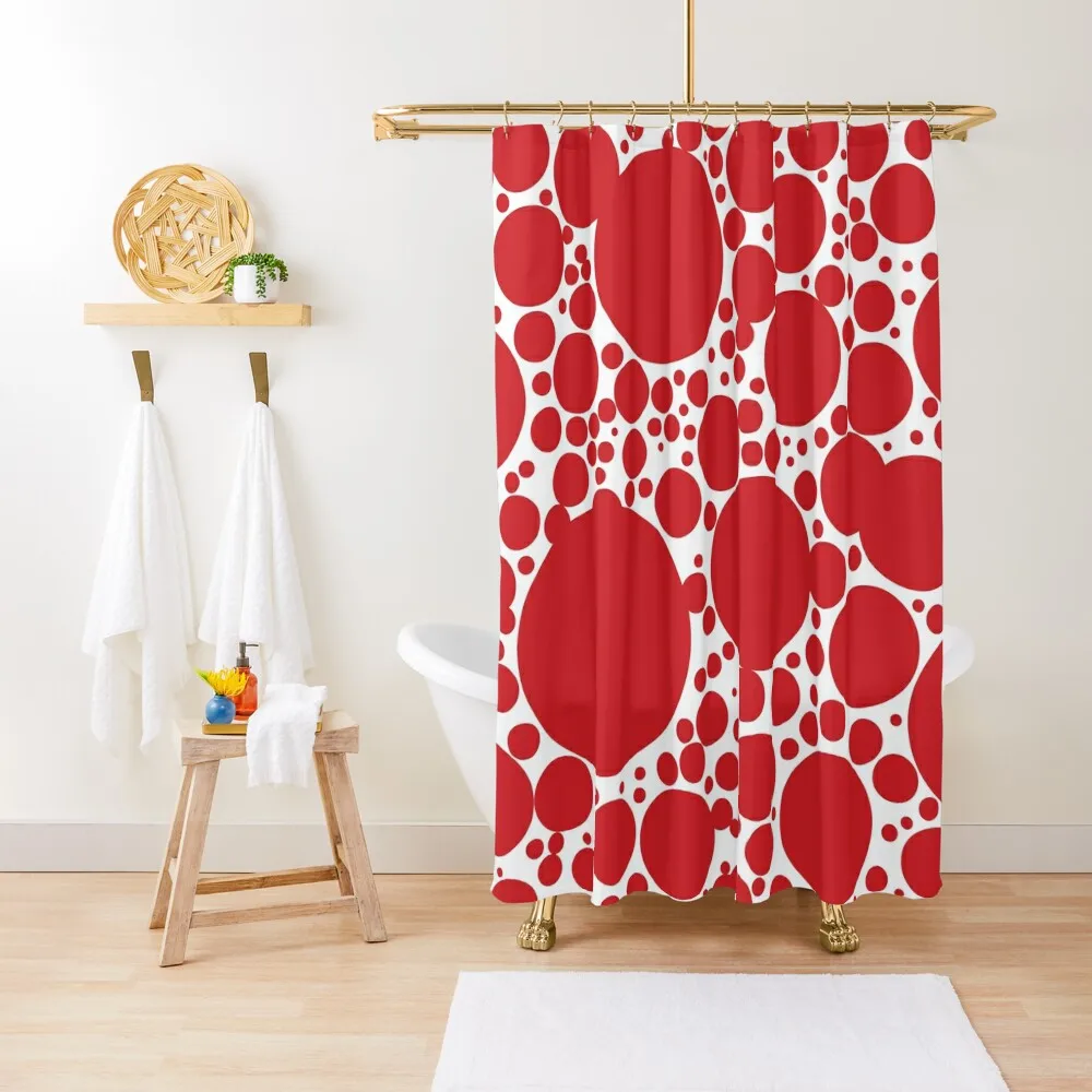 

Red Dots Pattern Shower Curtain For Shower Funny Shower Curtain