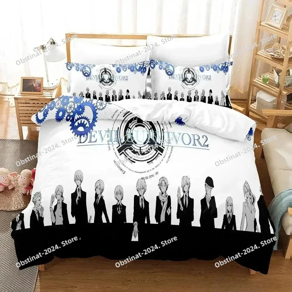 3D Devil Survivor 2 Bedding Set Printed With Pillowcase Bed Duvet Cover Soft Single Double Queen Super King Size Home Textiles
