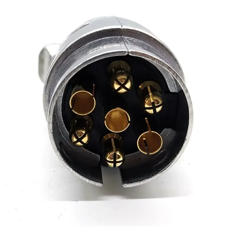 7 Pin Trailer Plug Aluminium Alloy Plug EU Plug 12V Towing Connectors For Truck For RV Camper Caravan Car Accessorie