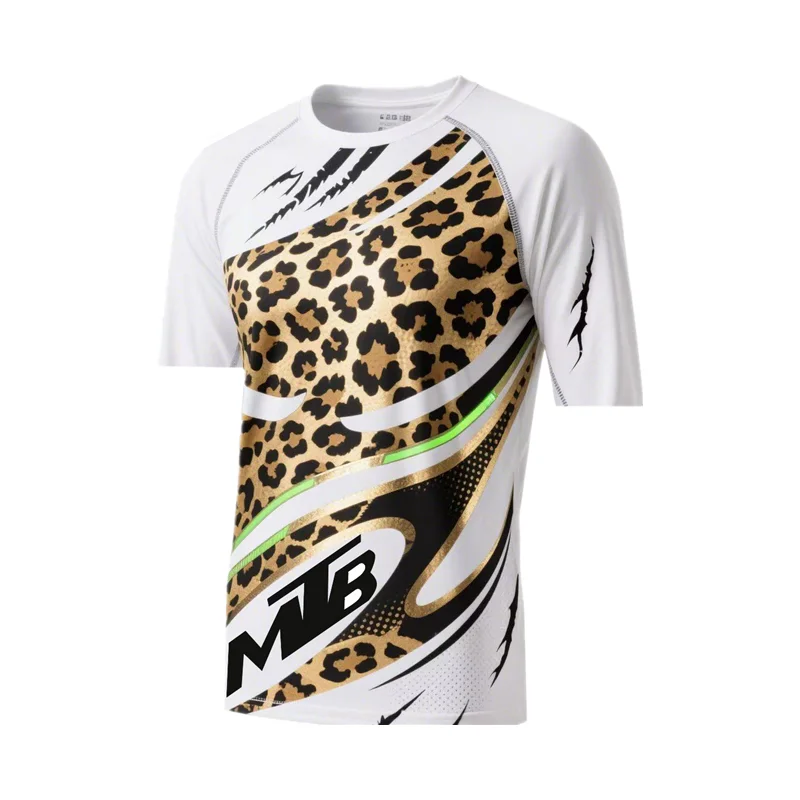 Camisetas para bicicleta de montaña y descenso, camisetas para bicicleta de montaña, camiseta para motocicleta todoterreno DH, ropa deportiva para Motocross, ciclismo de manga corta