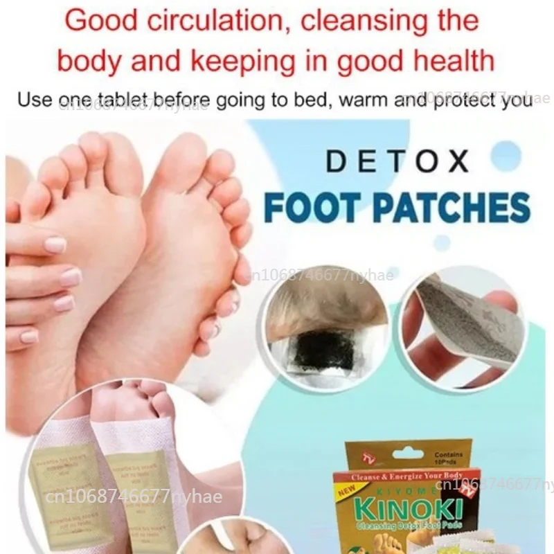 Korea KINOKI Gold 10Pcs/Box Cleansing Detox Foot Patch Remove Body Toxins Effective Detoxifying Pads Promote Good Sleep Stickers