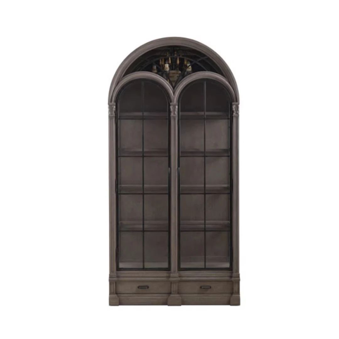 

Architecture, Revival, Arch, Semicircle, Wine Cabinet, American, French, Solid Wood, Carving