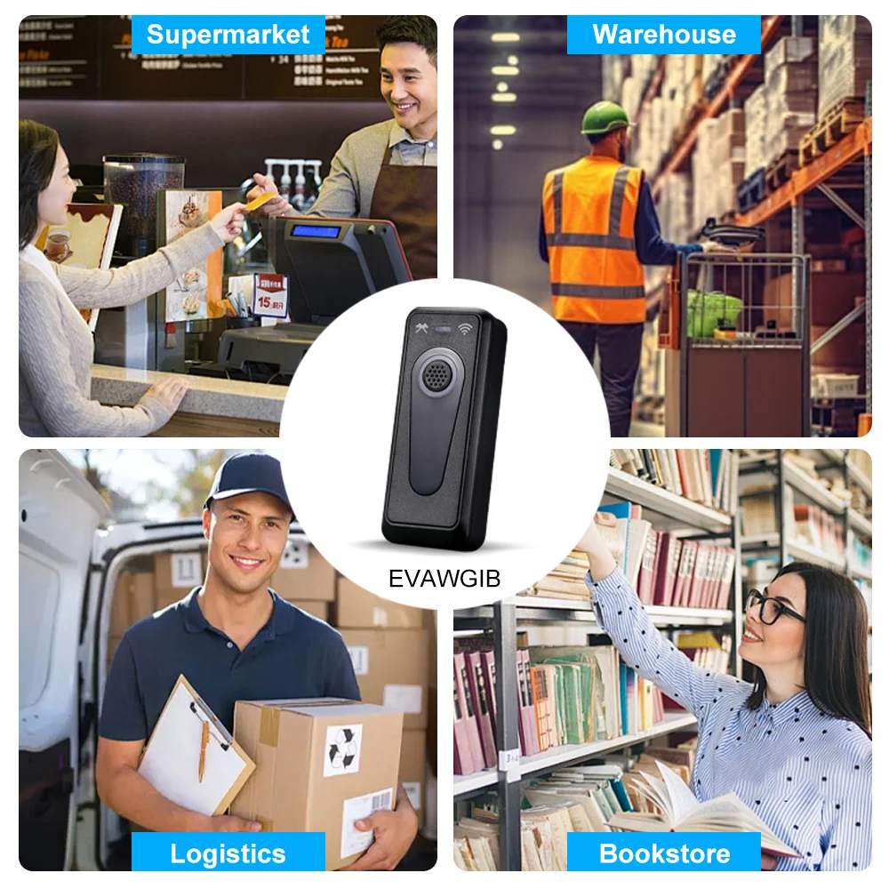 Imagem -06 - Barcode Scanner sem Fio Mini Pocket qr Reader Bluetooth Usb Ios Android Windows Pagamento Móvel 1d 2d Cmos Ddm3