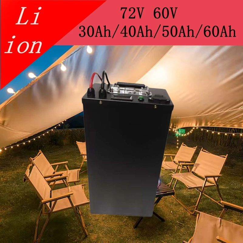 

JJ 60 В 72 В 30 Ач 40 Ач 50 Ач 60 Ач литий-ионный аккумулятор с BMS для 2000 Вт 3500 Вт электрический мотоцикл экскурсионный автомобиль + зарядное устройство