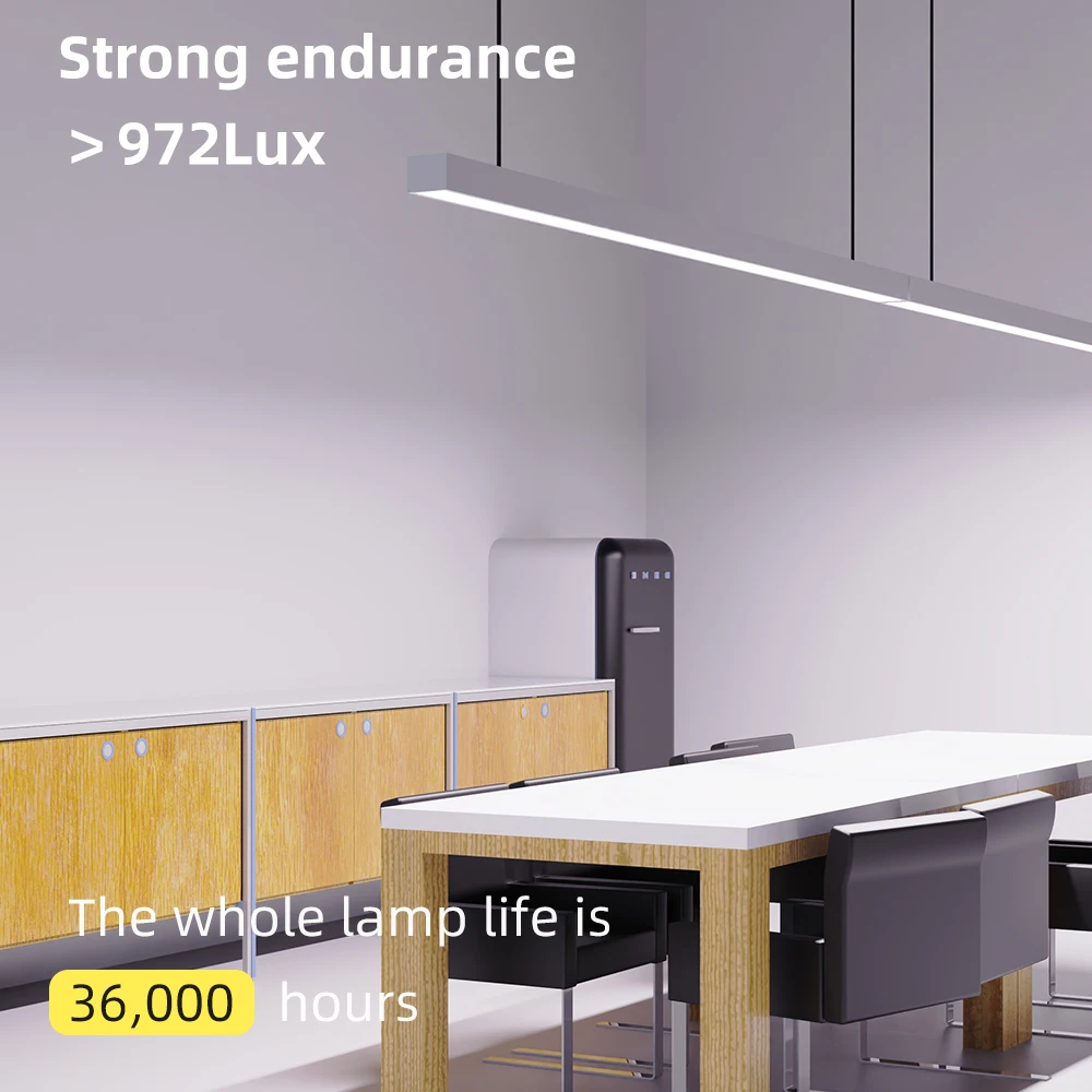 Modern Hexagon Linear Pendant Light LED Kitchen Bar Dining Room Chandelier with Remote Control Showroom Display