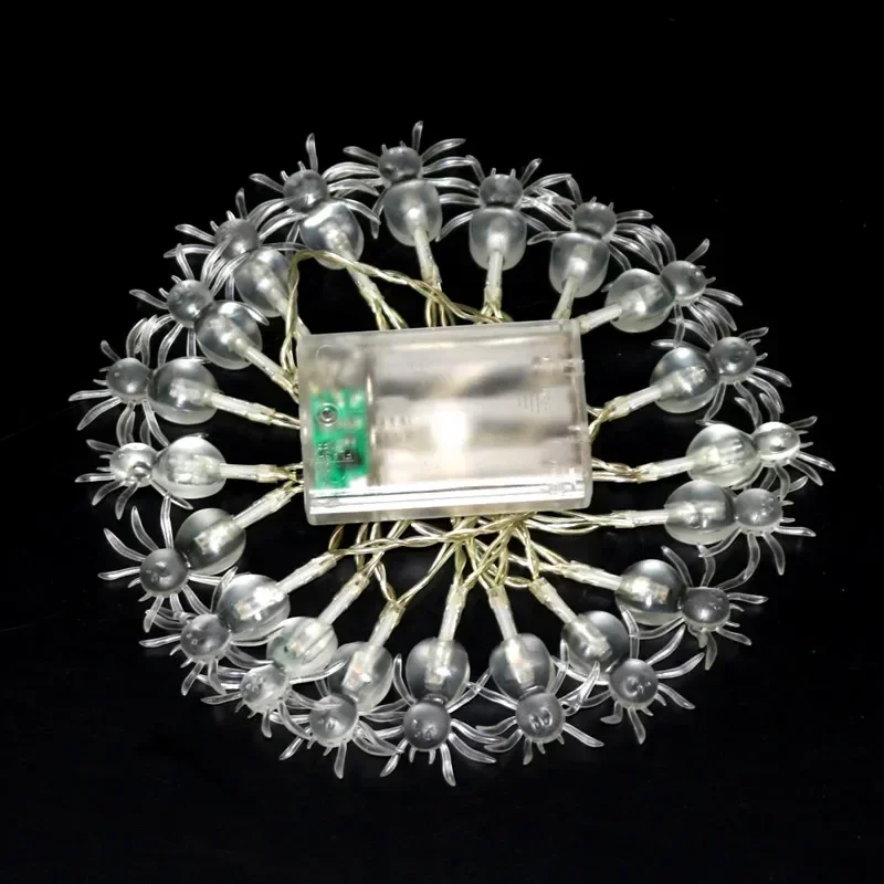 LED Halloween Light String Spider Style Battery Power Festival Party Lighting Decoration Halloween Atmosphere LED String Lights