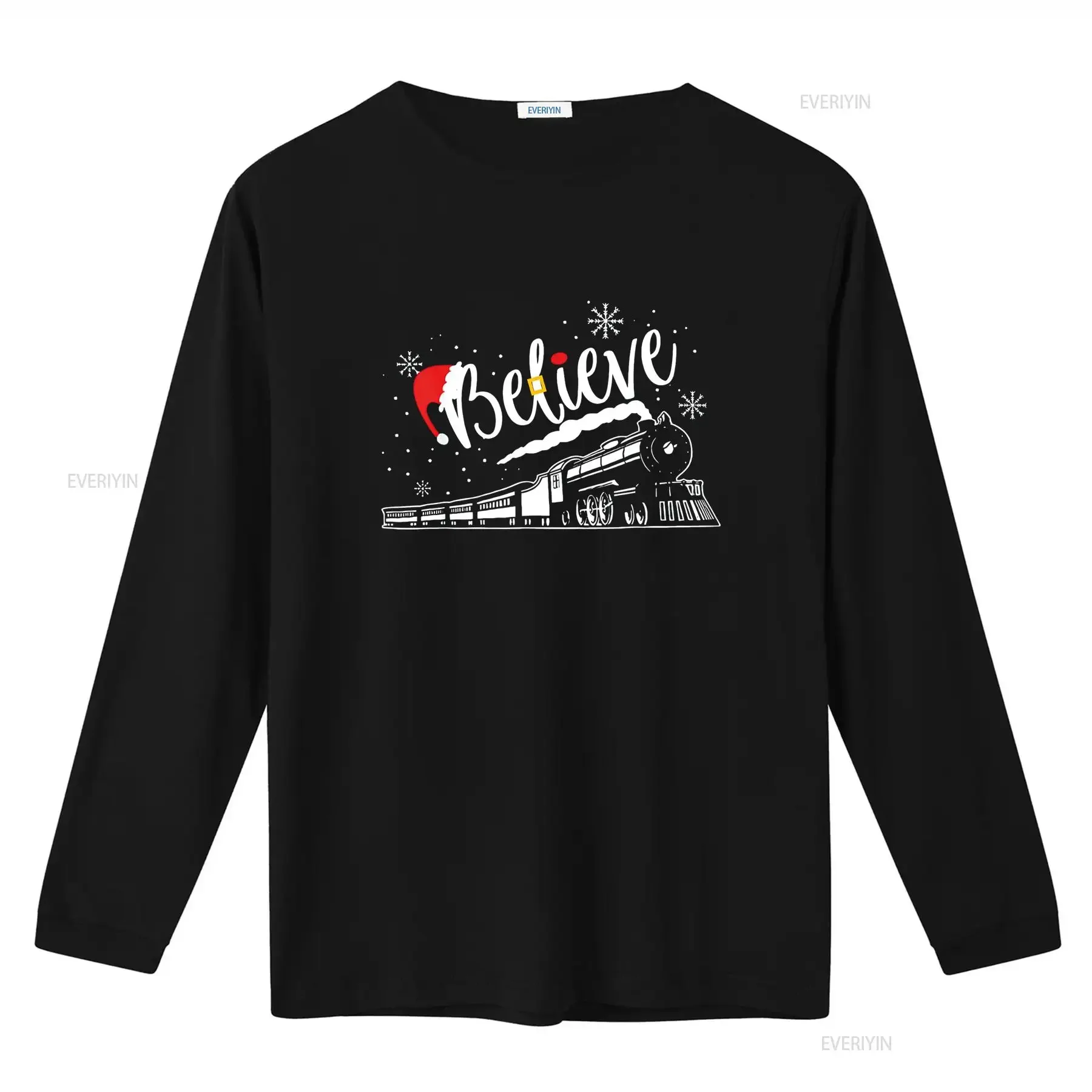 عيد الميلاد القطب الشمالي القطبية اكسبرس في الخارج عيد الميلاد سانتا تي شيرت خمر غسلها عارضة مصمم الملابس مريحة امتدت