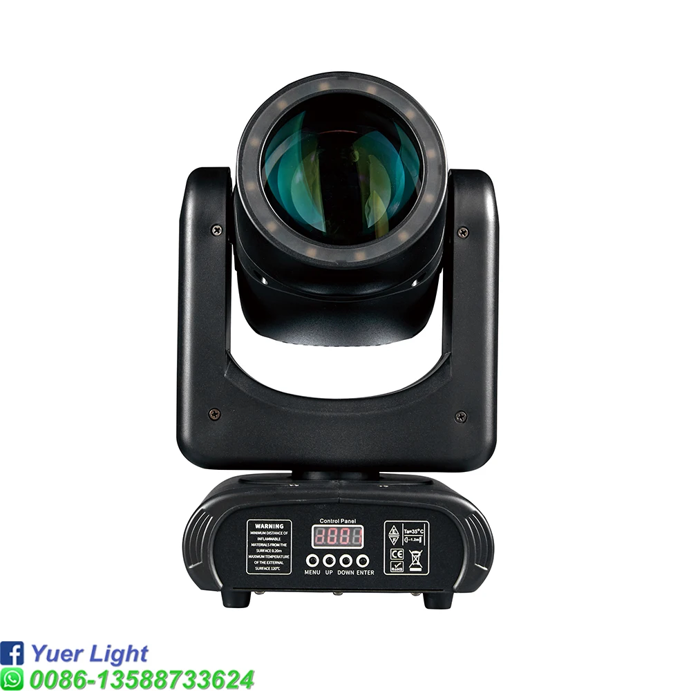 YUER-Mini LED Moving Head Light, feixe, ponto, efeito arco-íris, abertura, 18 prismas, DJ, DMX Stage, festa, DJ, Bar, 120W