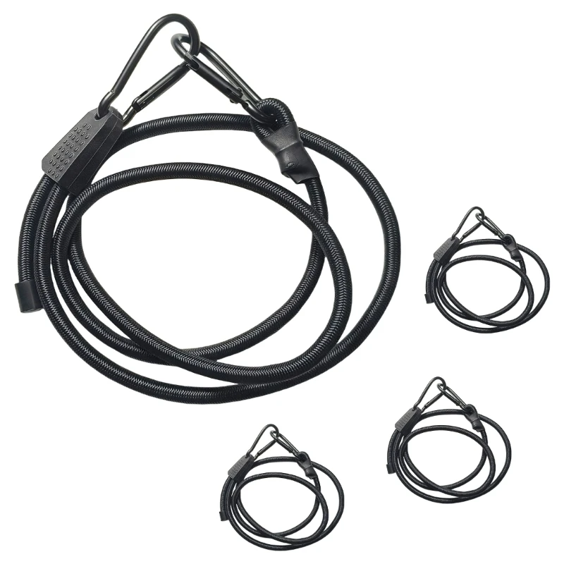 

4pcs Woven Latex Bungee Straps Strong Elastic Tie Down Cords for Bike H9EE