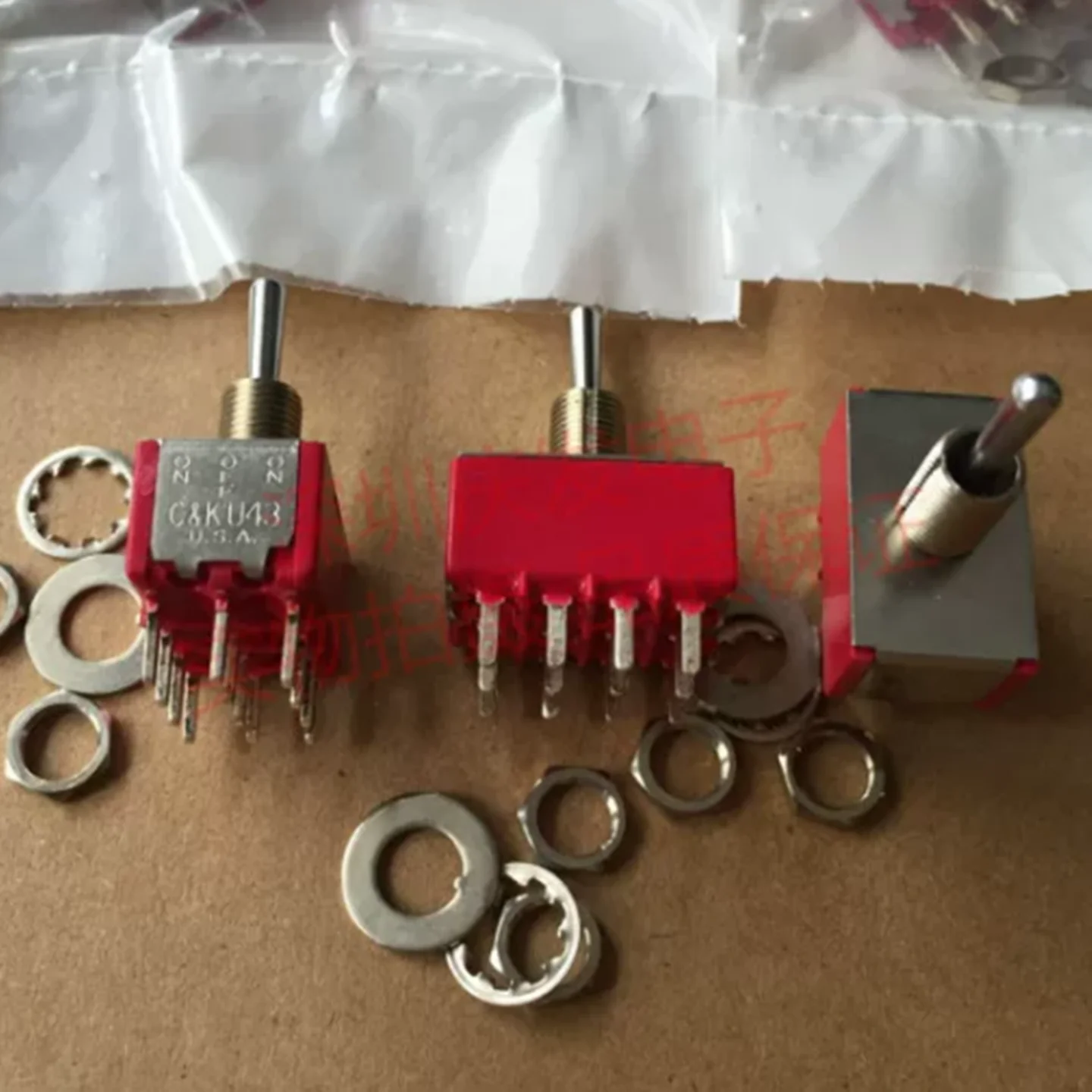1PCS 7403SYCQE U43 toggle switch rocker toggle switch 12 pin 3rd gear 5A round hole diameter 6MM