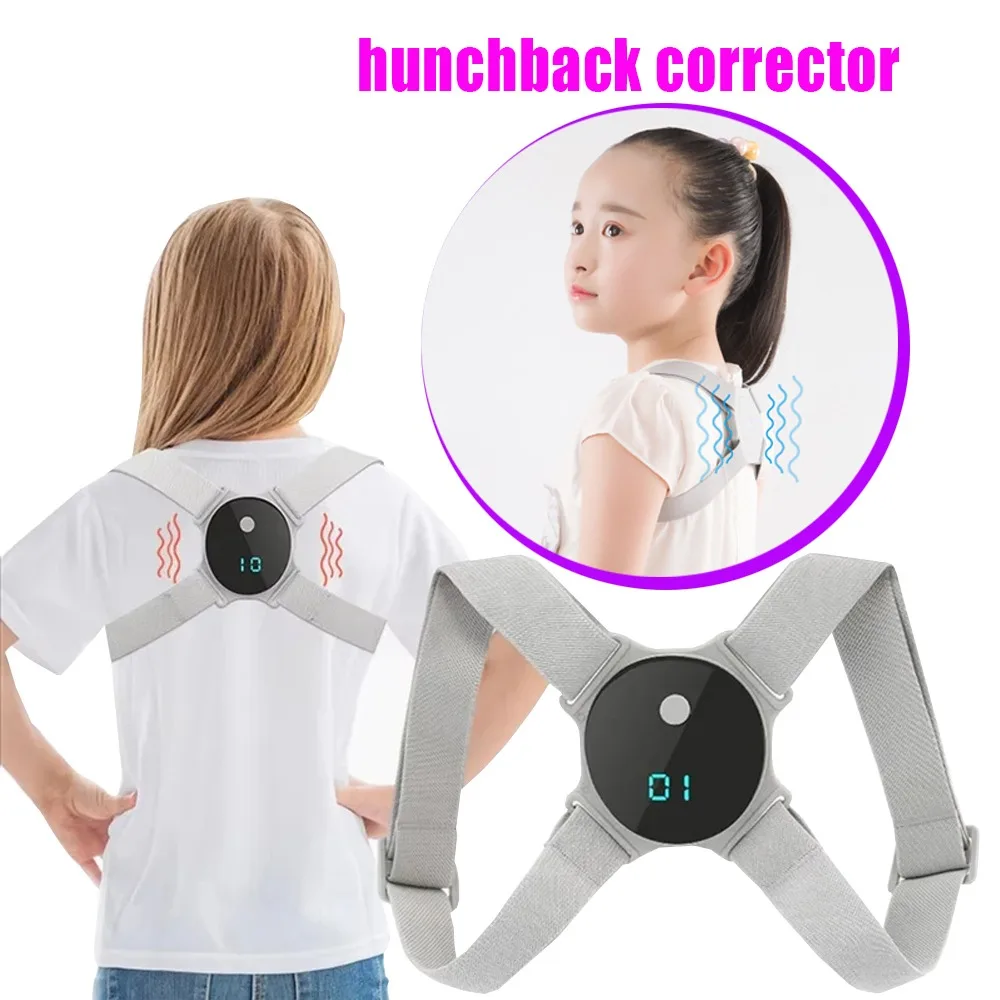 

Умный корректор осанки спины с вибрационным напоминанием, невидимый бандаж для спины, поддержка плеч, тренировочный регулируемый ремень для взрослых и детей