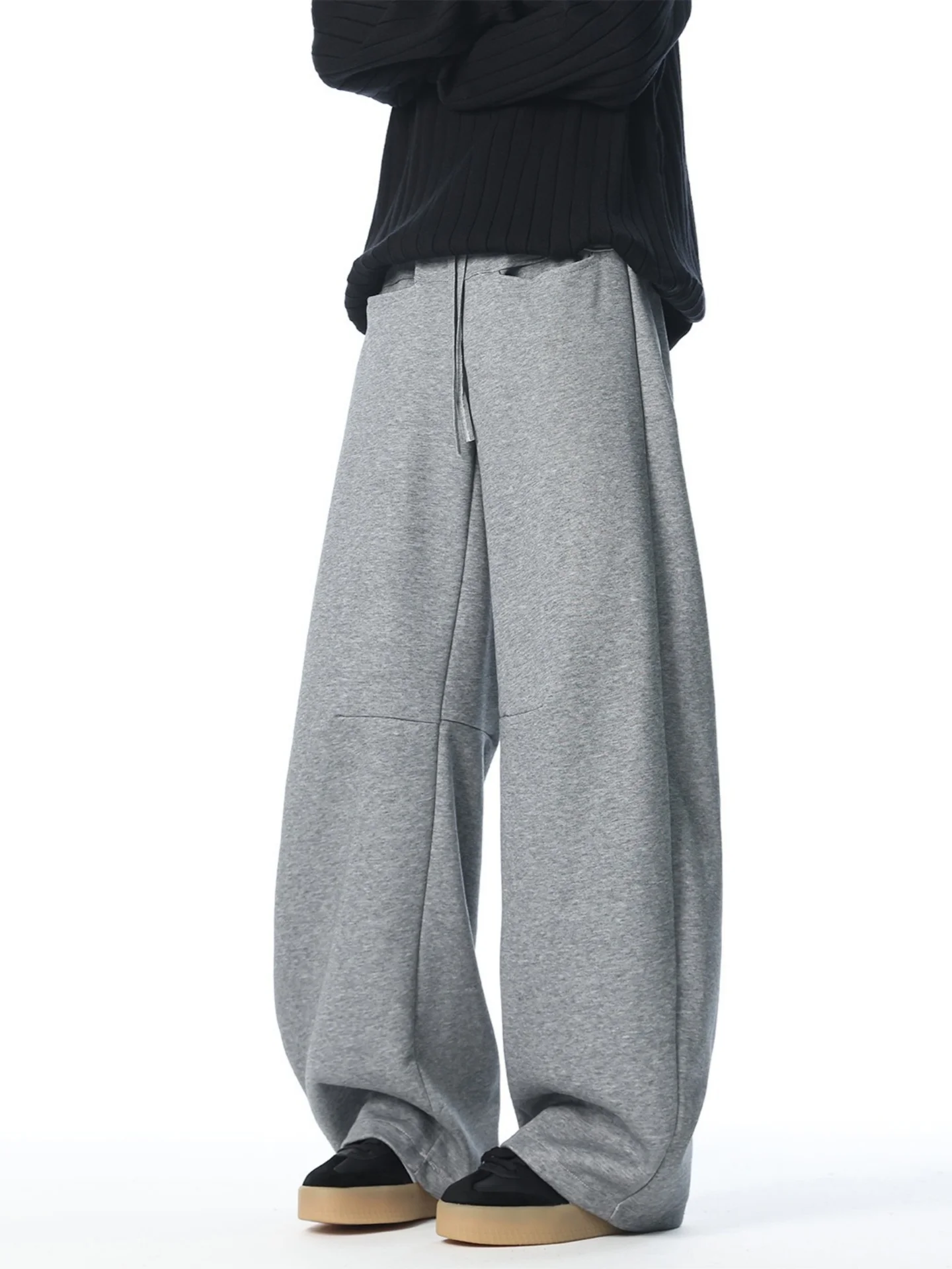 

Модные повседневные брюки-джоггеры унисекс с широкими штанинами в американском стиле, зимние, свободного кроя, с дизайнерским декором в виде ножей