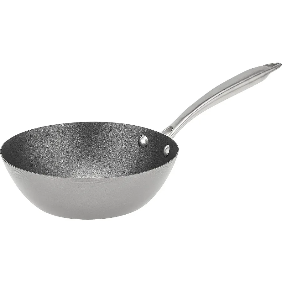 

Premium 8.5Inch Black Steel Spun Wok for HighHeat StirFrying and Professional Kitchen Use Durable Construction with Even Heat D