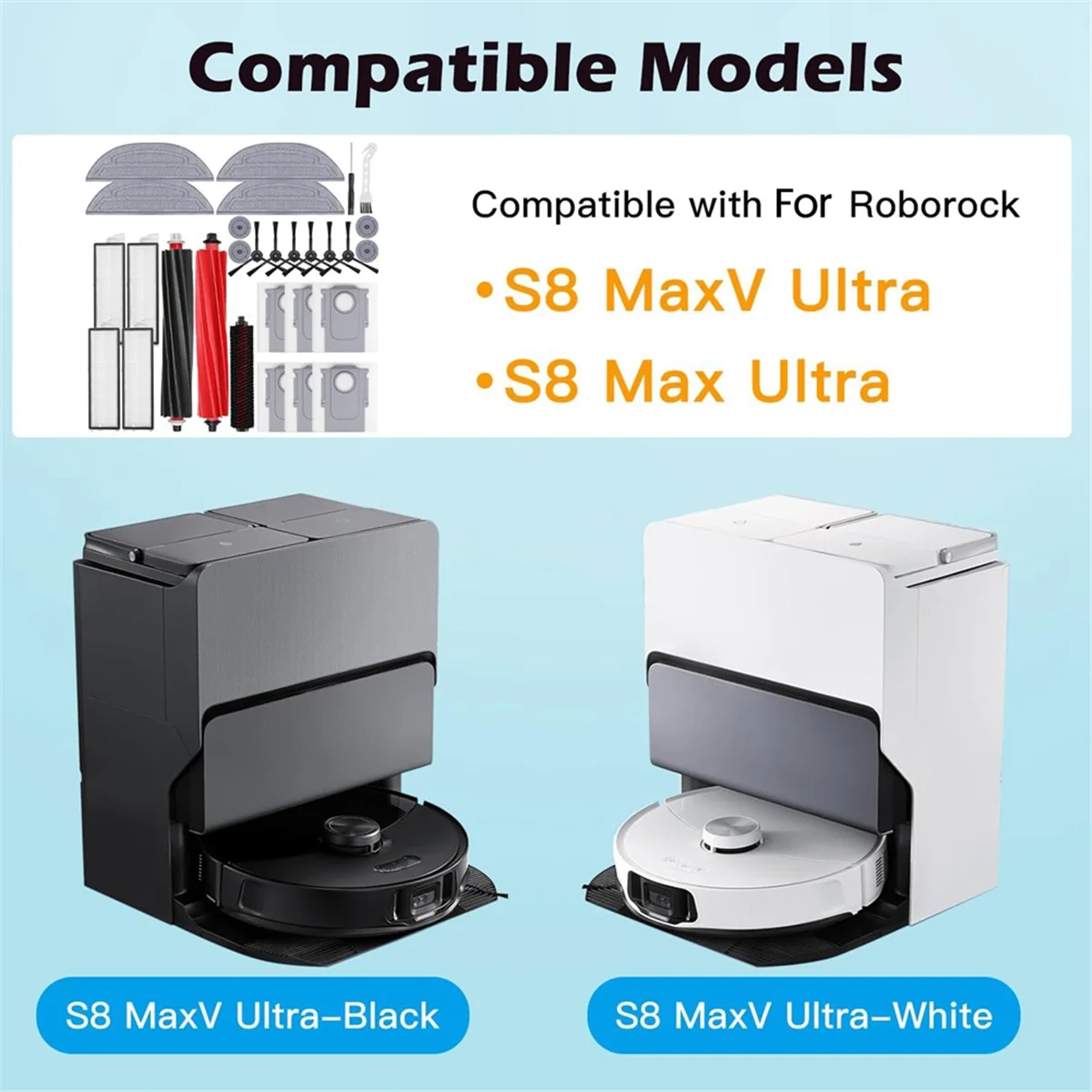 FZFZ S8 Maxv ウルトラロボット掃除機メインサイドブラシ Hepa フィルターモップパッドダストバッグ交換アクセサリー