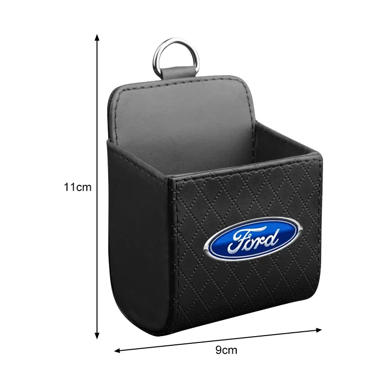 Car Styling Car Air Outlet Suspension Leather Storage Box Car Accessories for Ford Mustang Mondeo Focus Fiesta Escape Ecosport