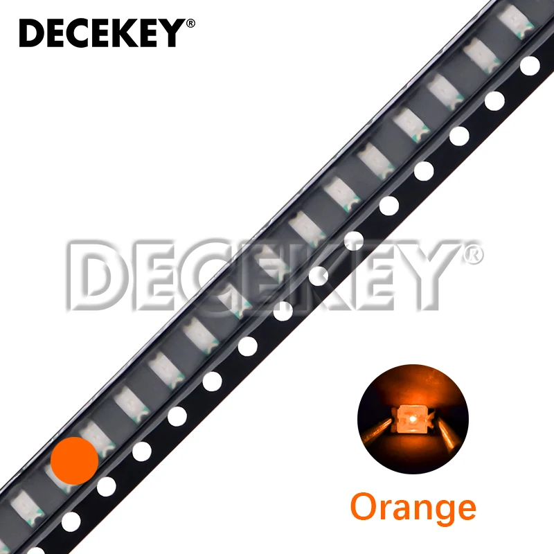 100pcs 1206 SMD LED Branco Vermelho Azul Amarelo Verde Laranja Branco Quente Rosa Roxo RGB Diodo Emissor de Luz