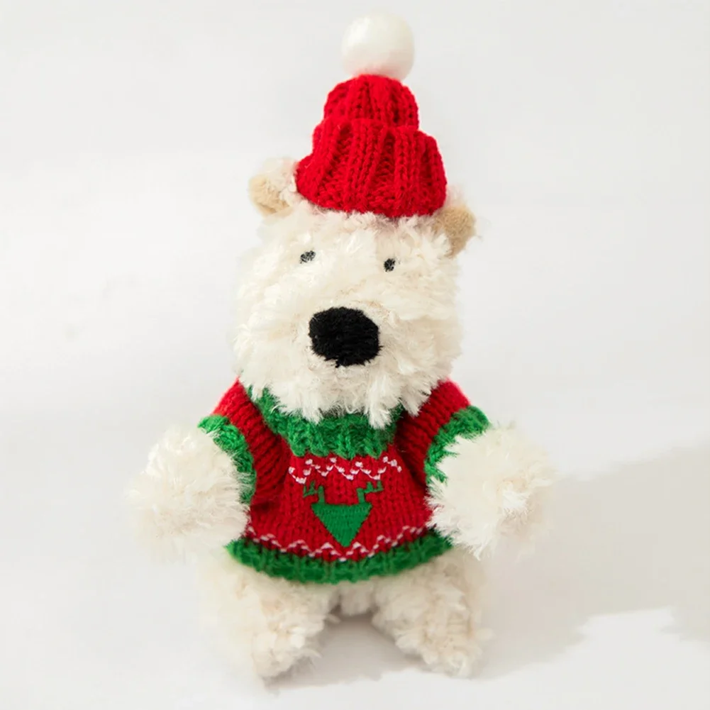 Mini vestiti Accessori per abiti per cani Jellycat da 11 cm West Highland White Terrier Pupazzo di neve di Natale Maglione Abbigliamento invernale