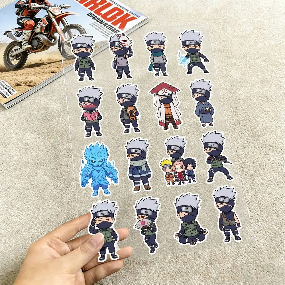 Anime Naruto Kakashi Hatake Reflective motorcycle stickers, 3M safety warning at night in the dark scooter helmets