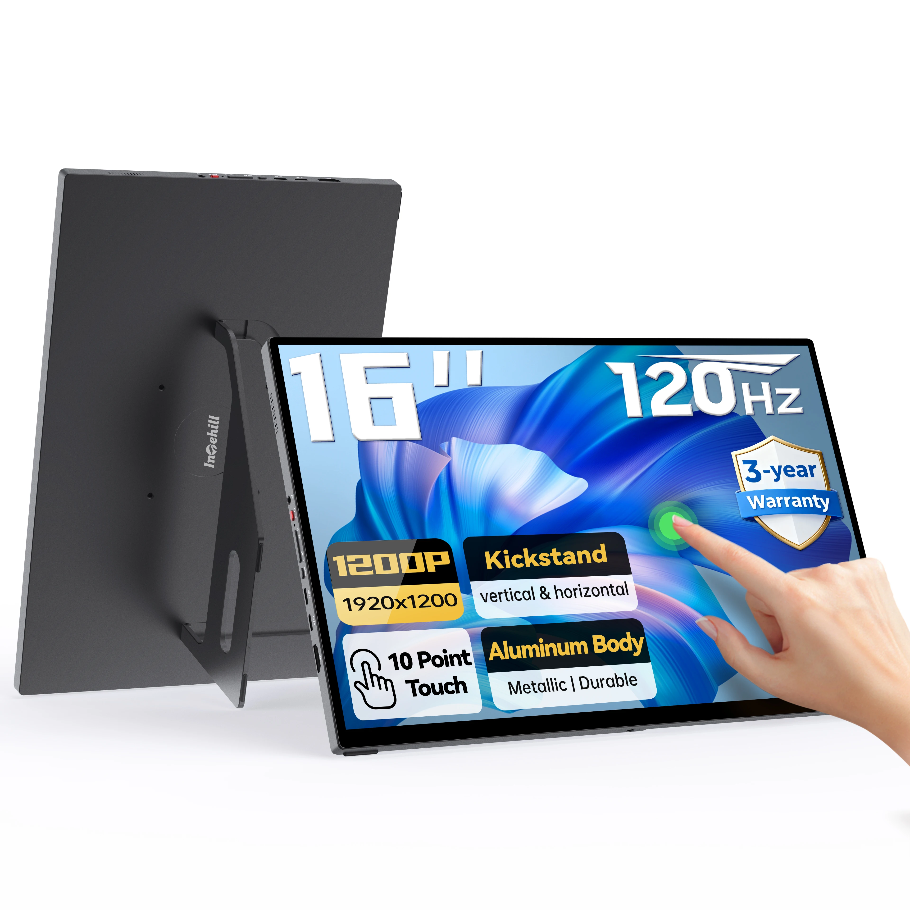 16.0-Inch Portable Touchscreen Monitor Display Extended With 1920*1080
