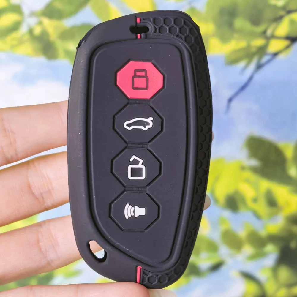 Honeycomb Anti‑Slip Silicone Car Key Case with Keychain for Great Wall Haval H6 2024 H9 2024 M6 Cool Dog Plus F7 F7X Accessories view 3