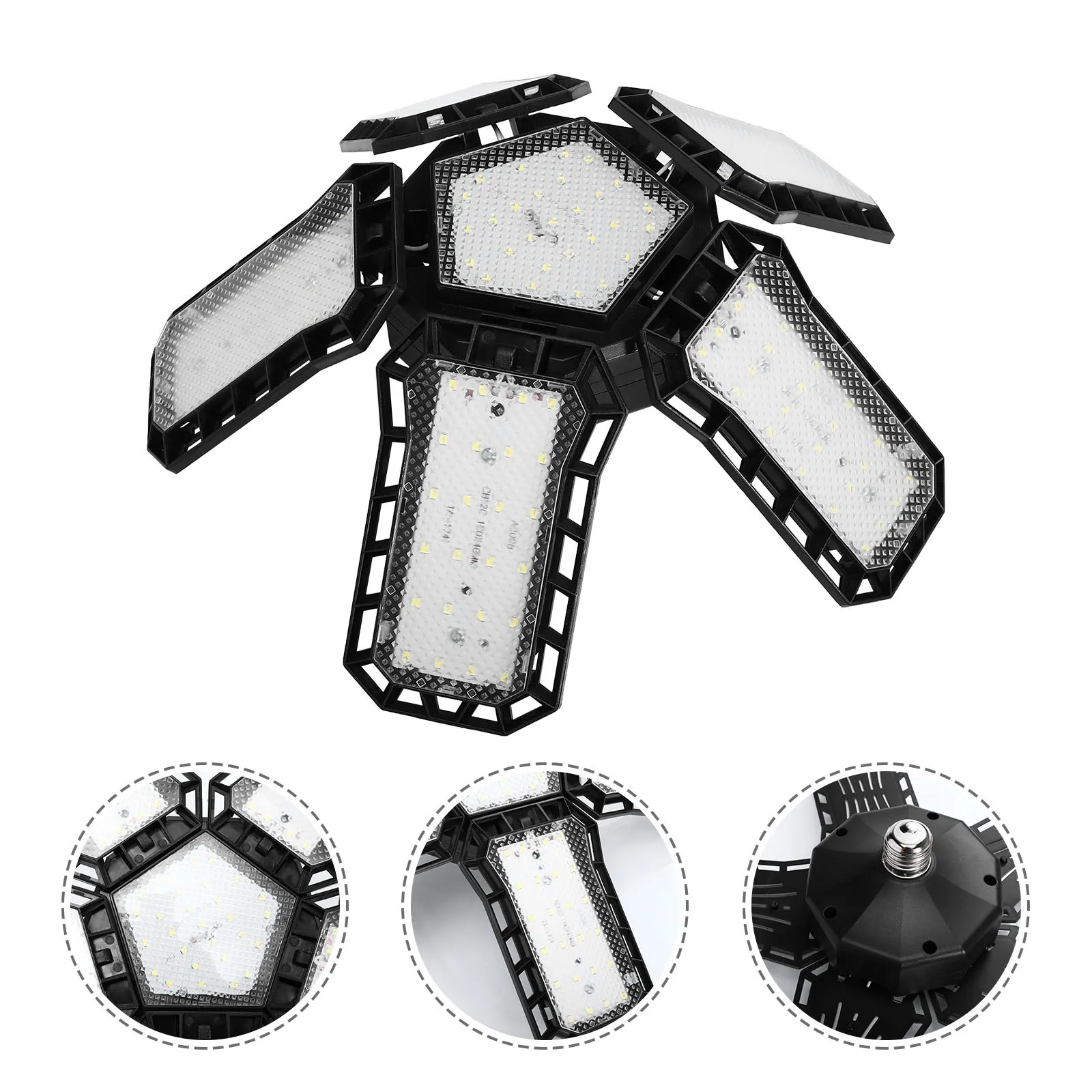 Luz Led para garaje, 20W, 6000K, diseño plegable, lámpara de techo para garaje con ahorro de energía para almacén, taller, iluminación para área de estacionamiento, 1 ud.