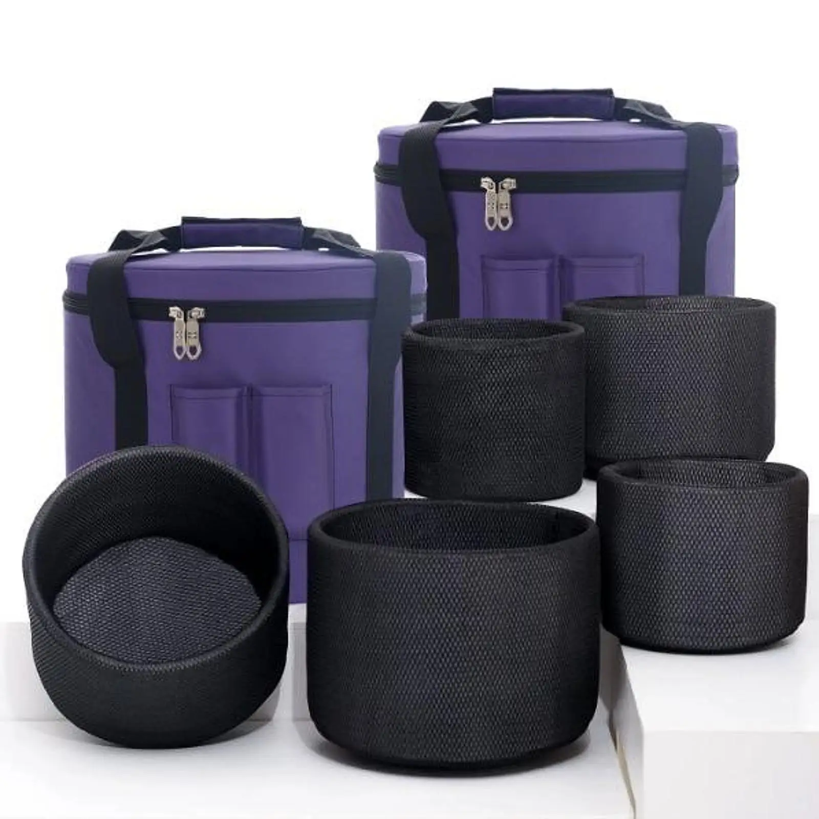 Singing Bowl Carrying Case Thick Portable Anti Scratch, Carry Case Lining Detachable for Camping Meditation Bowls Case Traveling