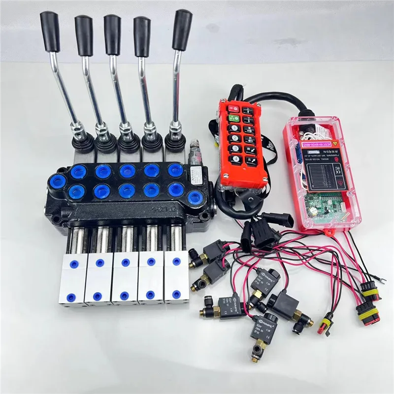 SQZT-12 Hydraulic Pneumatic Control Distributor 1-8 Solenoid Multi-Way Directional Control Valve for Remote Control