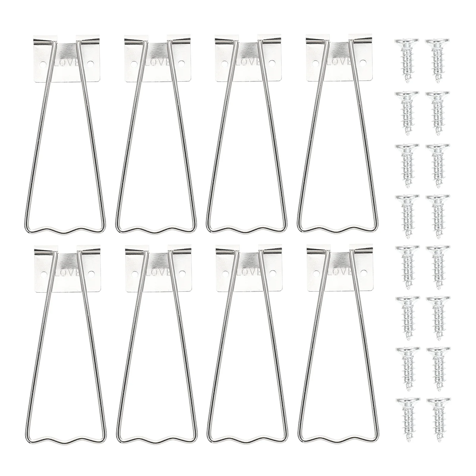 مجموعة واحدة من دعامات الصور المصنوعة من الحديد للإطار، مادة مصقولة موثوقة، سهلة الاستخدام، ملحقات إطار الصورة