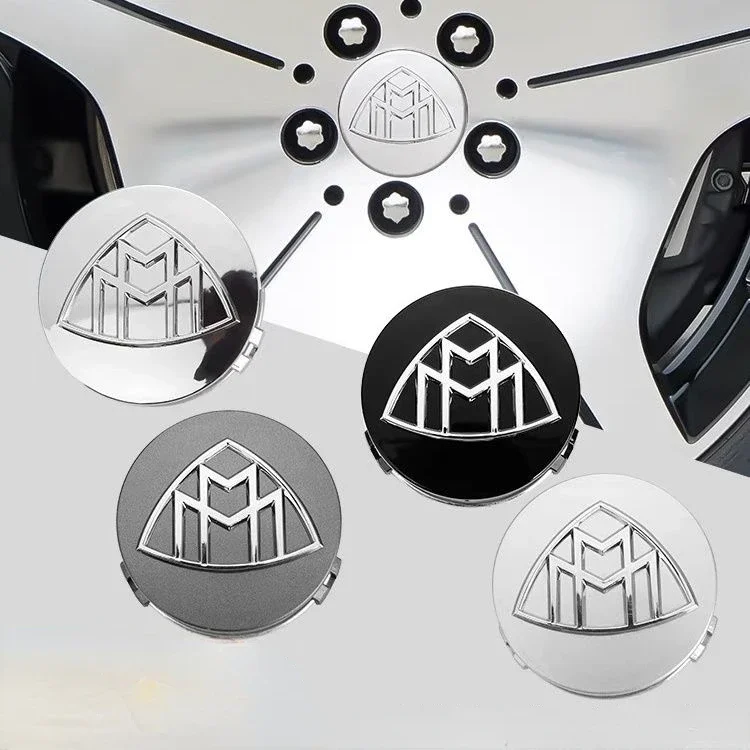 Car Wheel Cap Steering emblem Shell Sticker Chrome Emblem For Maybach Hood Lay Stand Logo S500 S600 V12 Side Fender Trunk Badge