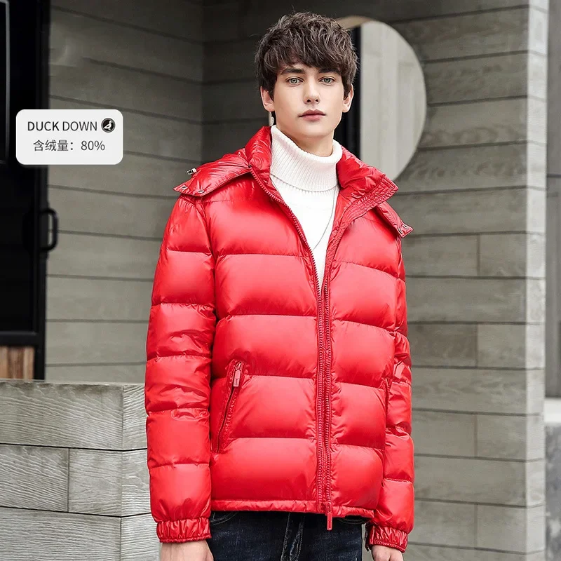 Jaquetas de inverno dos homens puffer jaqueta masculina roupas moda pato branco para baixo jaqueta para homens curto quente masculino casacos chaquetas hombre lq