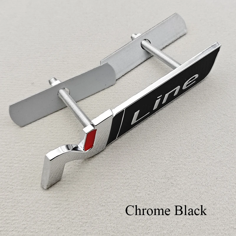 3D Metall NLine N Logo Heckklappen-Emblem Frontgrill-Abzeichen Aufkleber für I20 I30 Sonata Kona Elantra Tuson Auto-Aufkleber