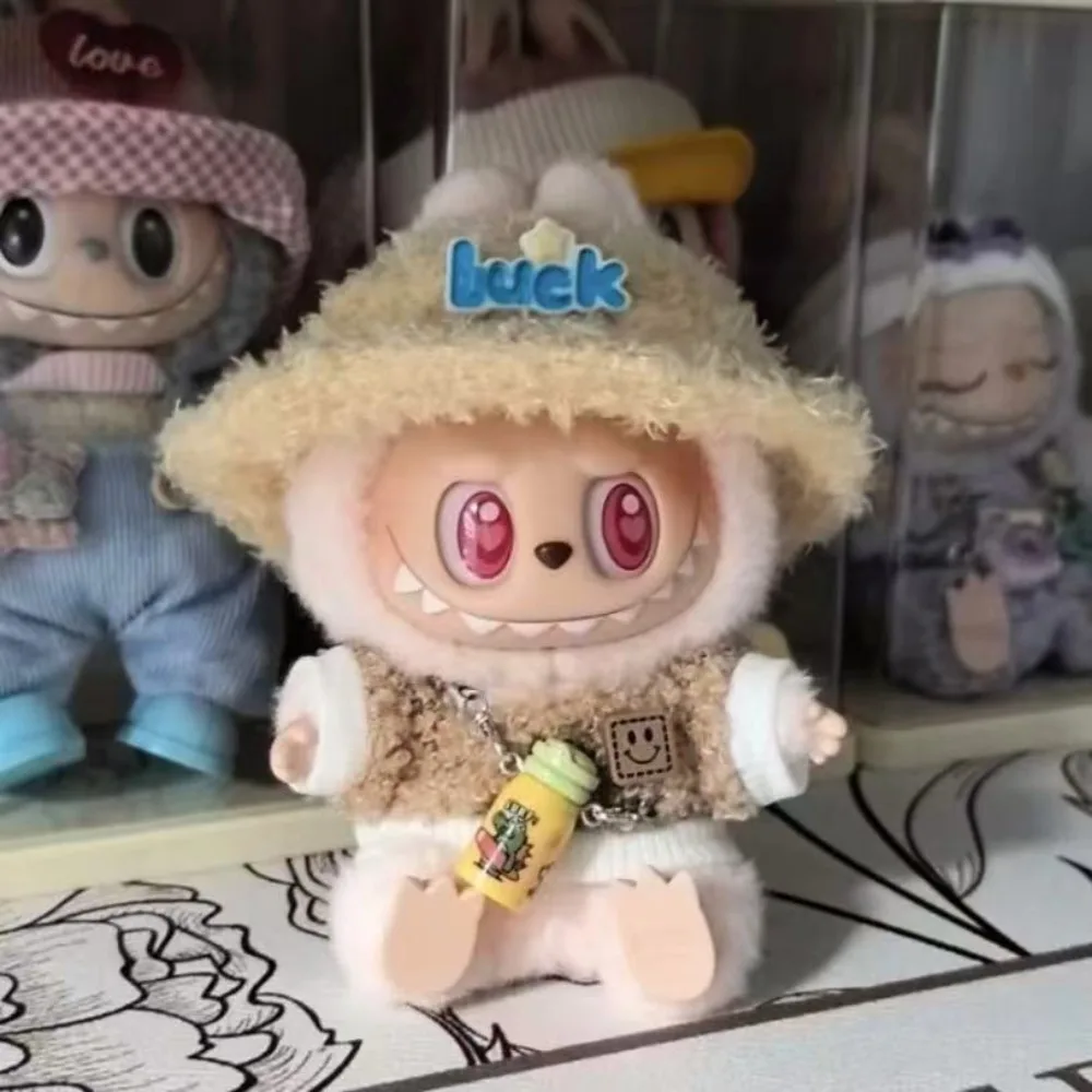 Per 17 centimetri Labubus Mini Vestiti per le Bambole Vestito Cappello Vestiti Scarpe Labubu II Accessori per Bambole Coltiva Seduta Gioco di Partito Giocattoli