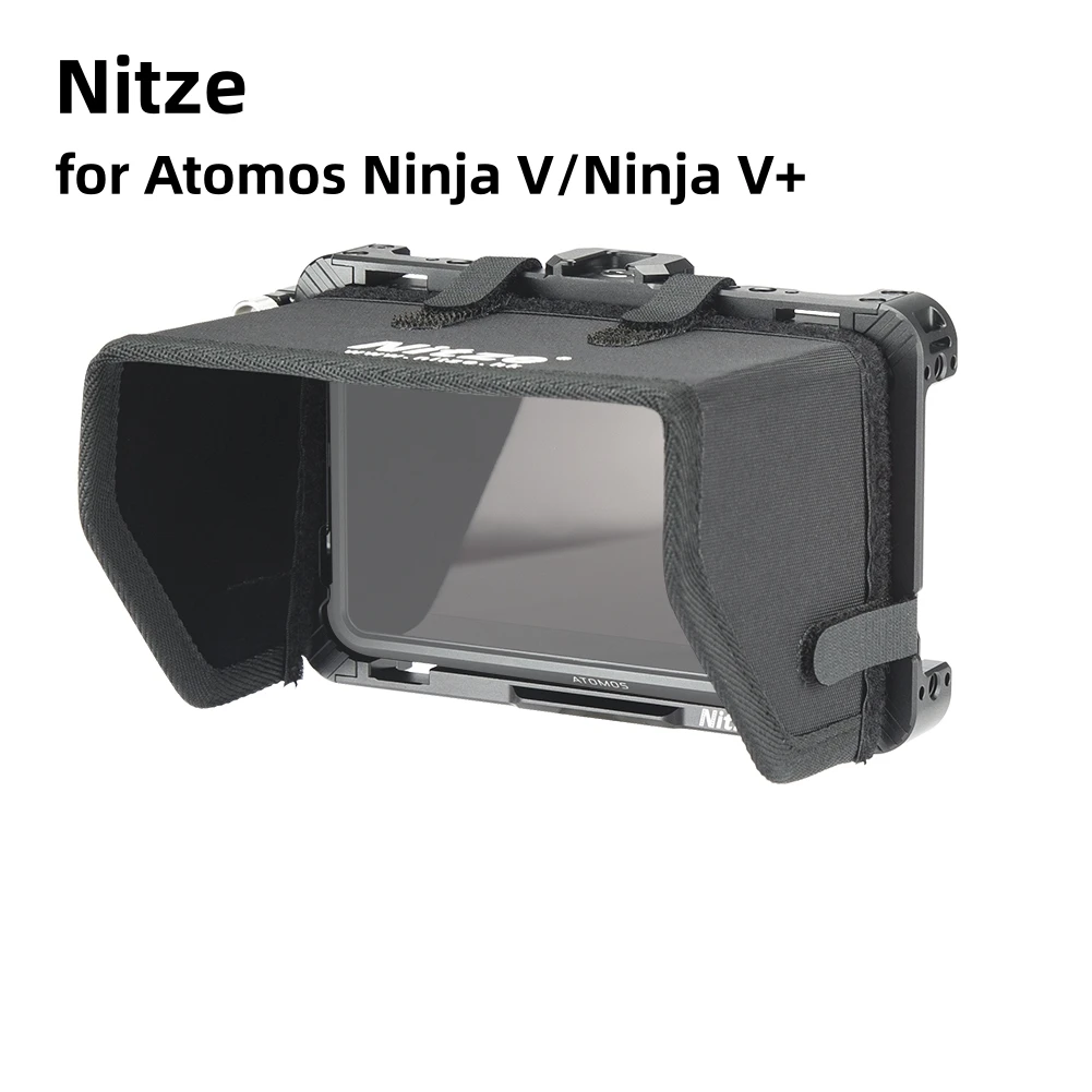 

Nitze for Atomos Ninja V/Ninja V+ with Cage Sunhood Screen Protector Silicone Case for Monitor and Screen Protection Cage Kit