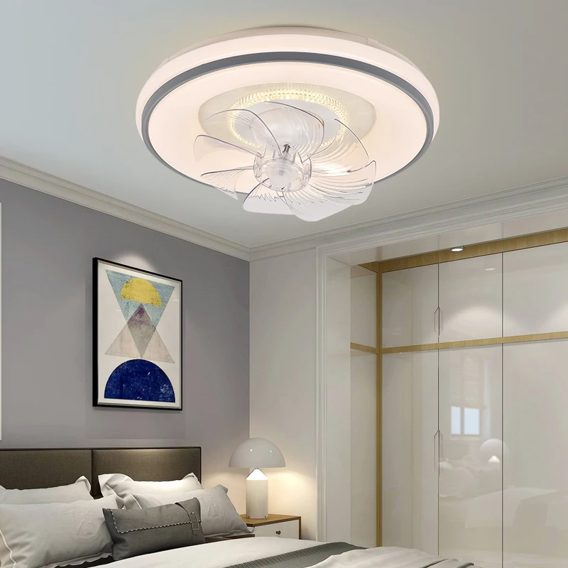 Ventilador de techo LED moderno con luces, lámpara de decoración con Control remoto para dormitorio, sala de estar, comedor, iluminación interior