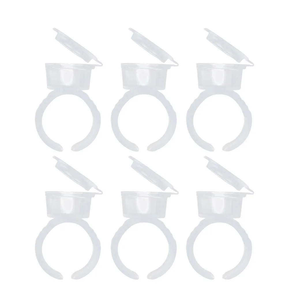 

100 шт., держатель для чашки с чернилами для татуировки, одноразовый контейнер для пигмента, легко носить для чашки с кольцом для бровей, контейнер для пигмента
