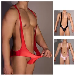 ventilate Mens briefs Mankini Swimsuits Swimwear Deep V-shaped Thong Underwear Suspender Bodysuit Male Sexy Lingerie shapewear