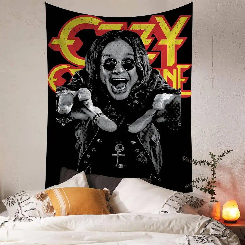 Rock Singer Ozzy O-Osbourne Hanging Bohemian Tapestry Bohemian Wall Tapestries Mandala Kawaii Room Decor