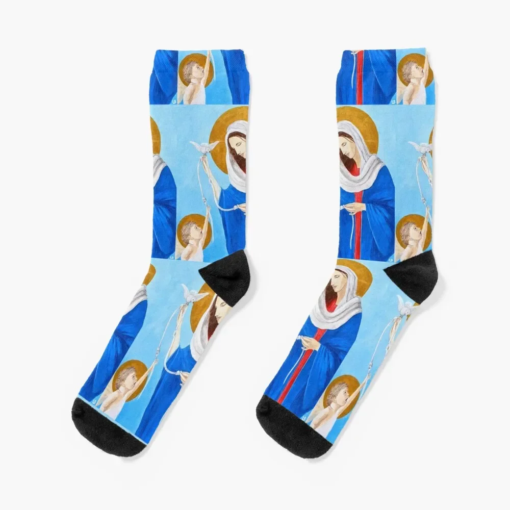 Our Lady, Undoer of Knots Socks christmas stocking gift Stockings compression Socks Female Men\'s