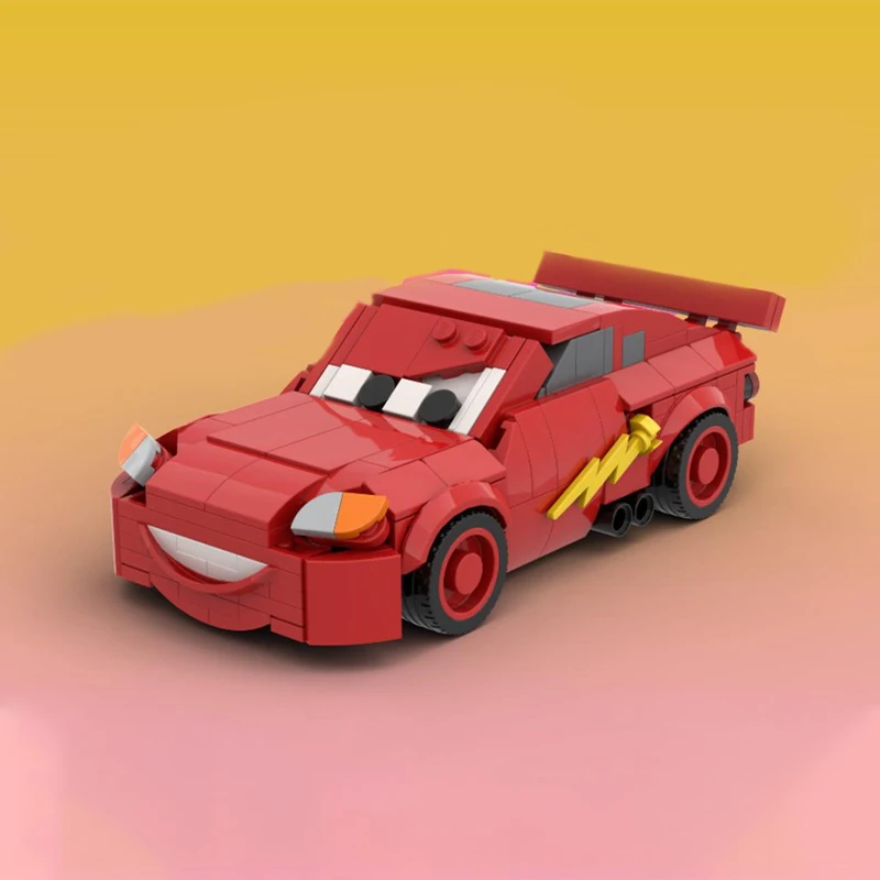 

313 шт., аниме-фильмы, автомобили с молниями, McQueen Speed Champions, модель Moc, строительные блоки, креативная сборка, кирпичи, игрушка, подарок для детей