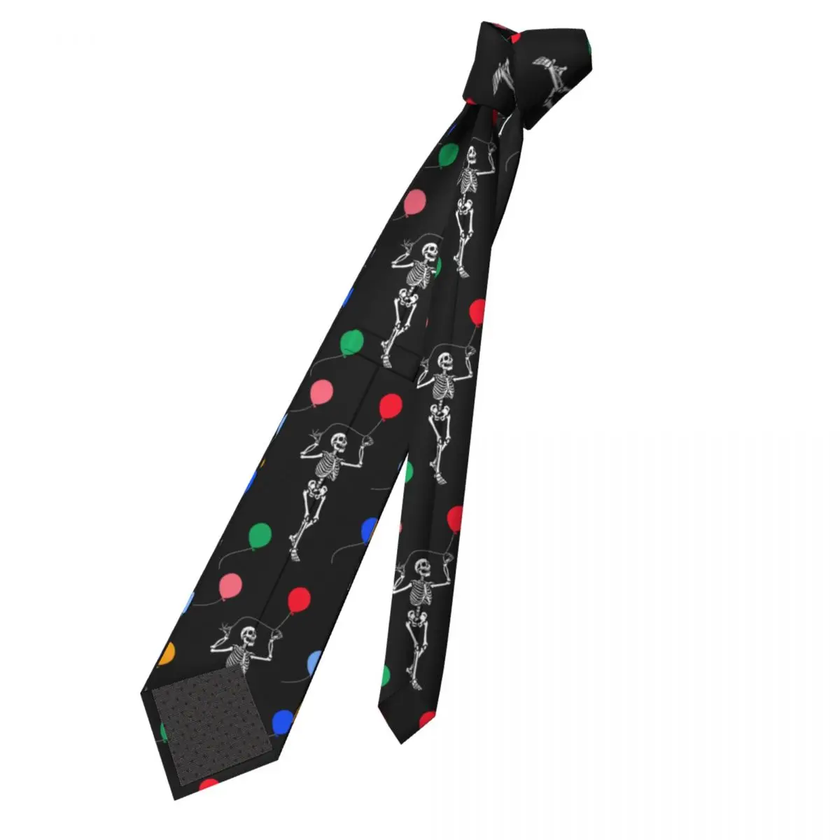 Dancing Human Skeleton With Colored Balloon Men Women Neckties Polyester 8 cm Classic Neck Tie Shirt Accessories Gravatas Office