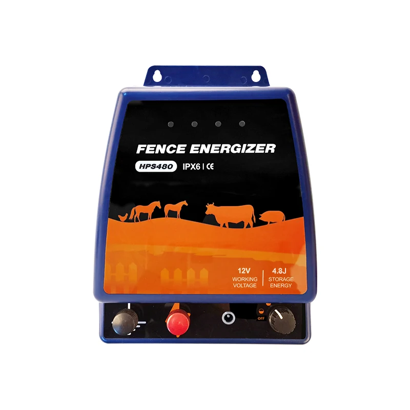 Dual 4.8 Joule Stored Energy Waterproof Customized Security Portable ECO Friendly Electric Fence Energizer Kit Fence Charger