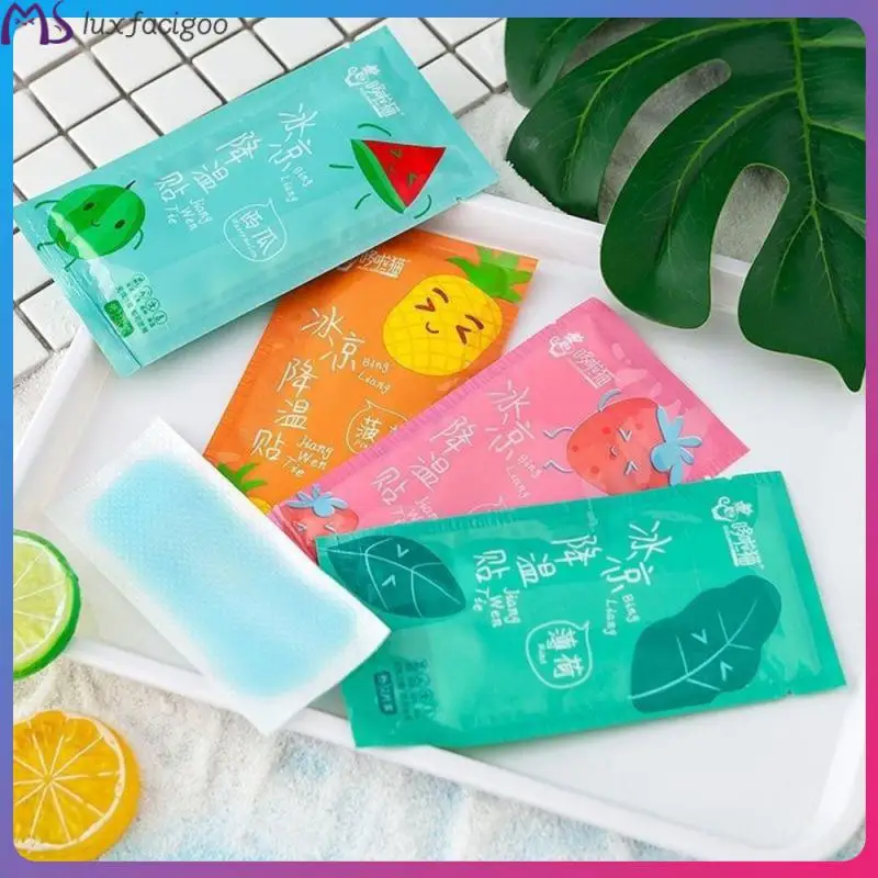 Summer Cool Paste Fruit Flavor Ice Paste Cooling Stickers Student Training Cool Stickers Heat Prevention Stickers