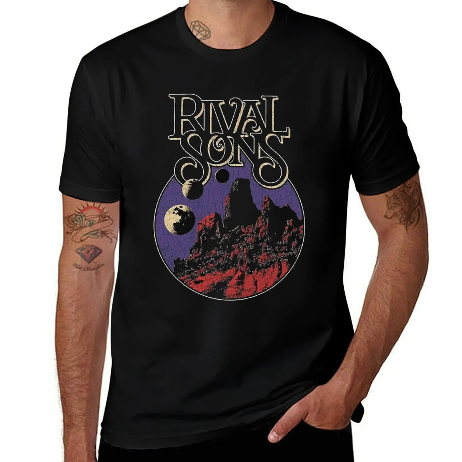 Rival Sons Poster Funny Music T-Shirt Durable Work Wear T-Shirt