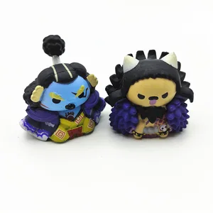 One Piece Cos Brinquedo Figura de Ação Gato, País Wanno, Kaidou Jinbe Decoração Do Bolo, Kozuki Oden Ornamentos, 8Pcs por Conjunto 10 principais vendas miniaturas paises - №4