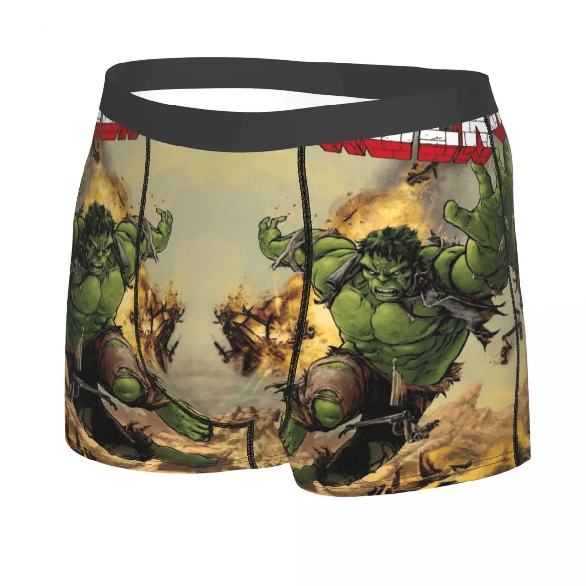 사용자 정의 헐크 3D 인쇄 아트 복서 반바지 남자의 인기 영화 팬티 속옷 멋진 속옷