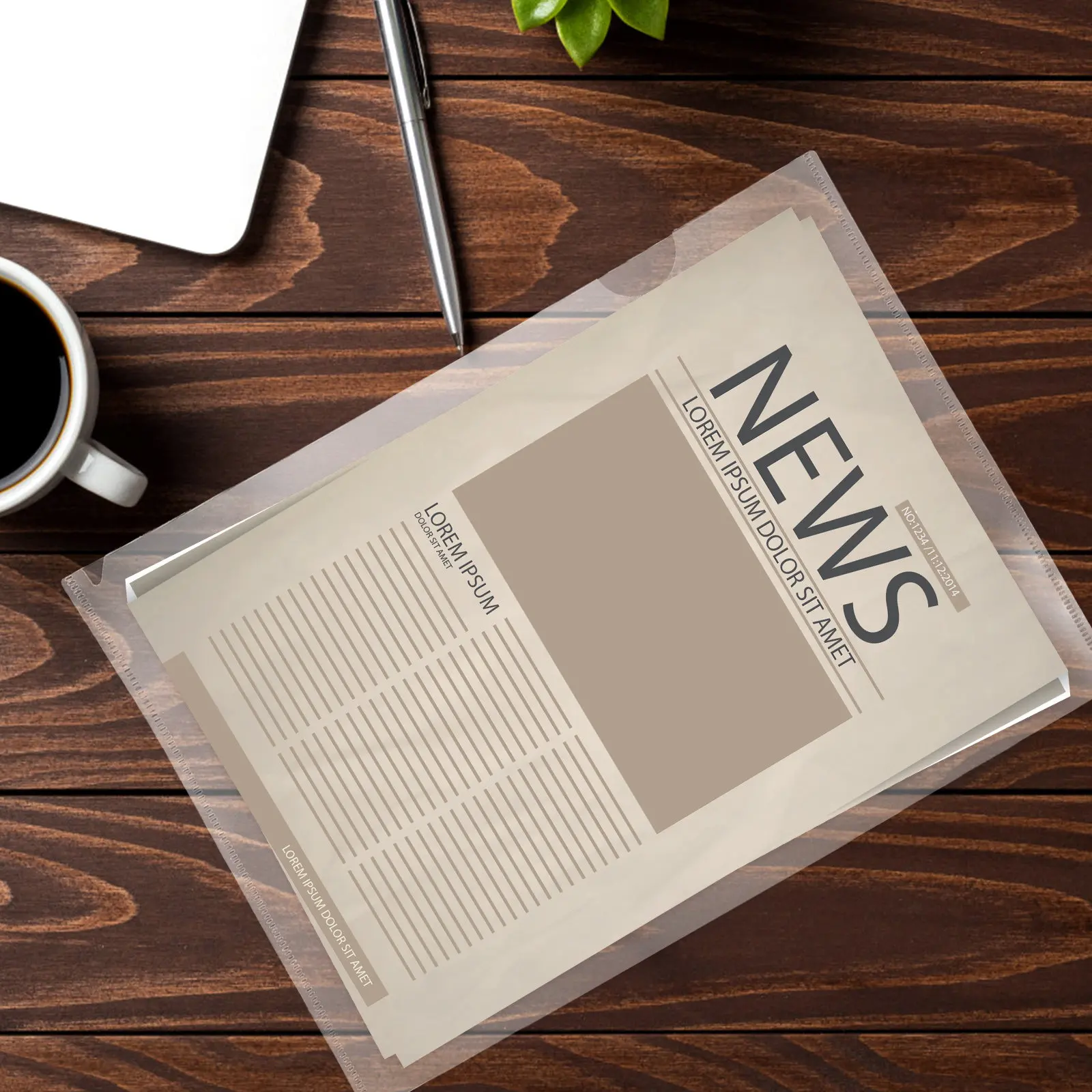 

10Pcs A4 File Folder Clear PP Document Folder Lightweight Tear-Proof Portable Paper Storage Organizer for Office Study Documents