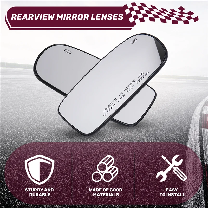 ABHY-L+R Rearview Mirror Lenses Exterior Door Side Mirror For  200 300 2011-2021 68101147 68101146